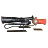 Group of Old Metal Truck Horns