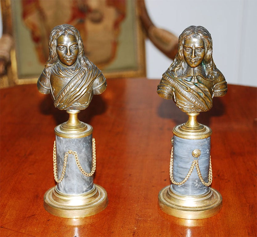 Pair of Louis XVI Bronze Busts