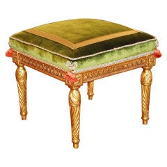 Louis XVI Giltwood Stool Attributed to Jacob