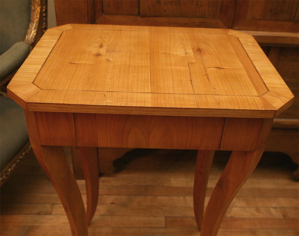 Biedermeier Style Single Drawer Table For Sale 1