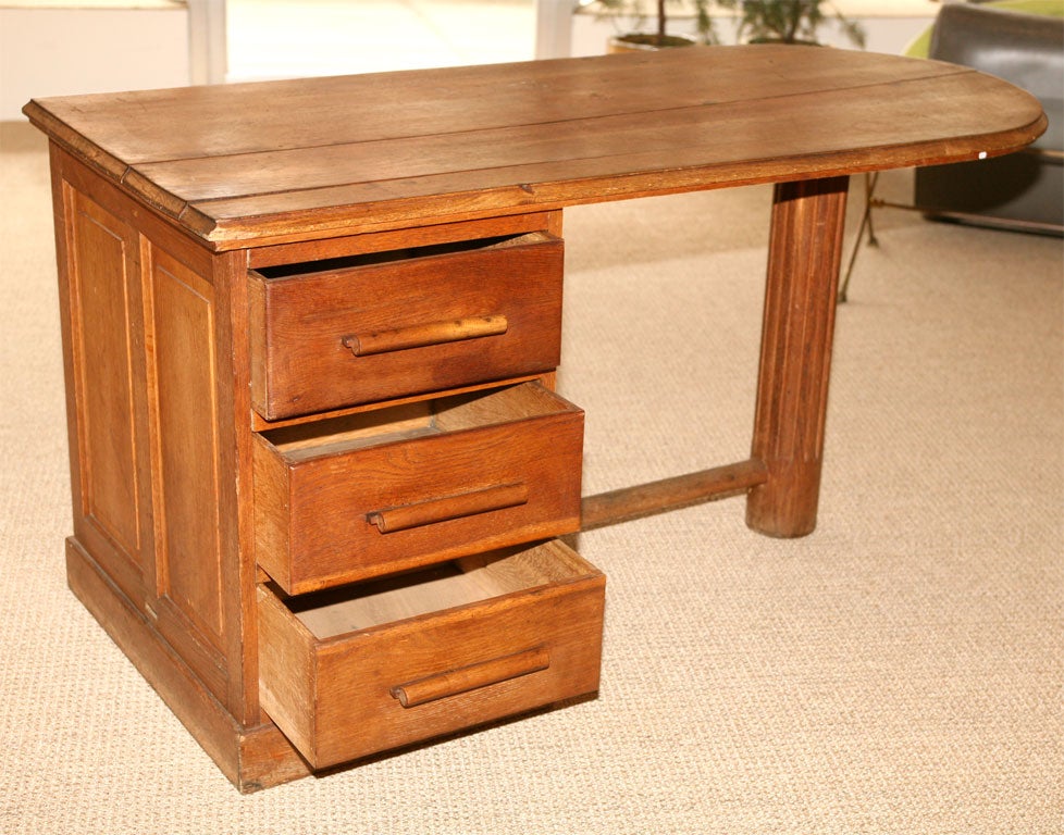 An Oak Pedestal Desk For Sale 1