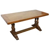 Louis XIII style oak farm table