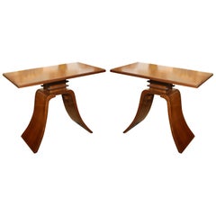 Pair of tassle tables by Paul Frankl
