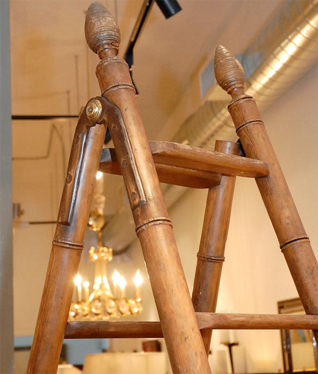 19th Century Continental bamboo ladder