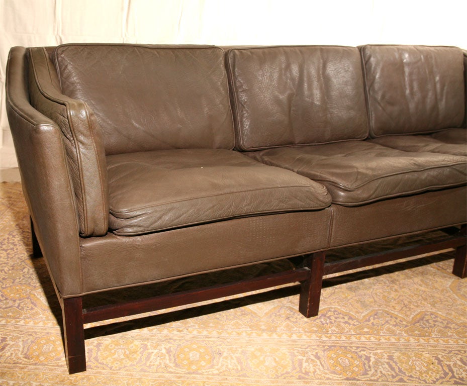 mushroom color leather sofa