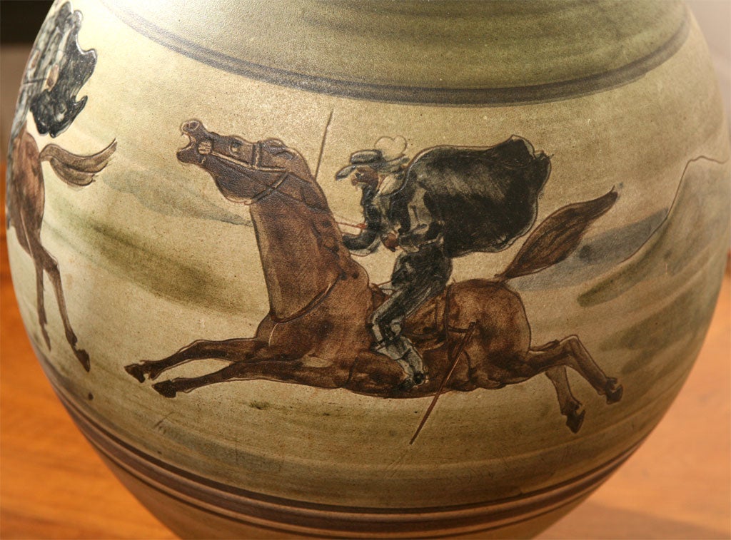 Large Pottery Vase by H.F. Gross for Knabstrup For Sale 1