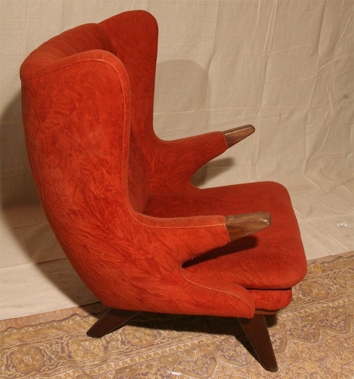20th Century Red 'Papa Bear' Chair by Svend Skipper