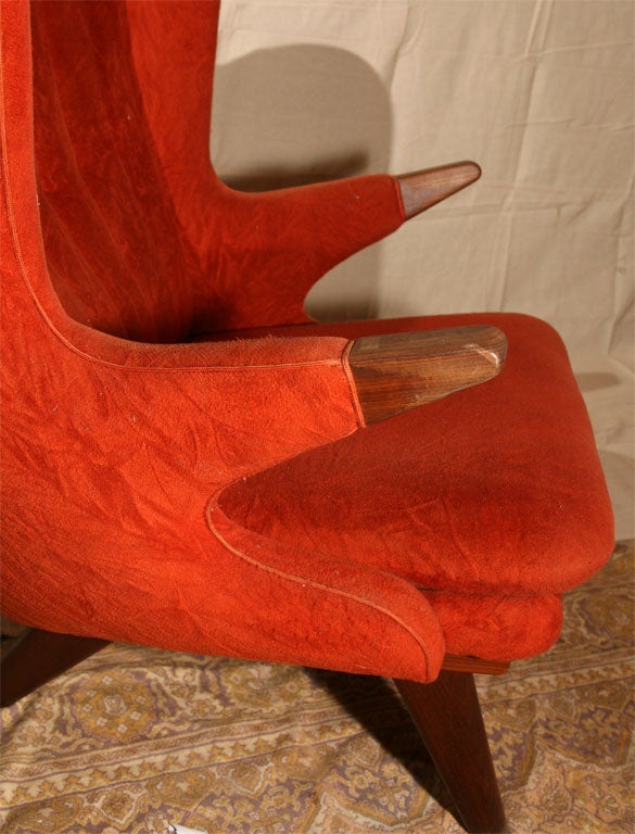 Red 'Papa Bear' Chair by Svend Skipper 3