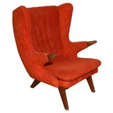 Red 'Papa Bear' Chair by Svend Skipper