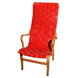 Red Leather Chair by Bruno Matthson