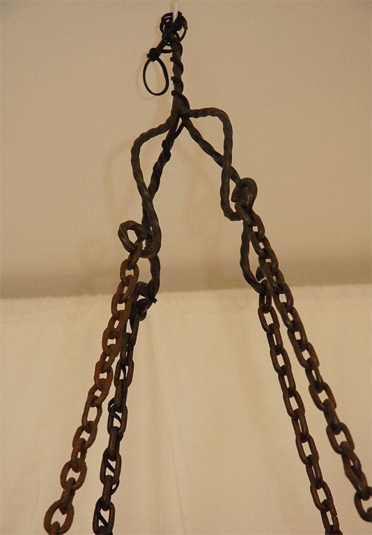 Spanish Iron 4-Lite Chandelier (GMD#2066) For Sale 3