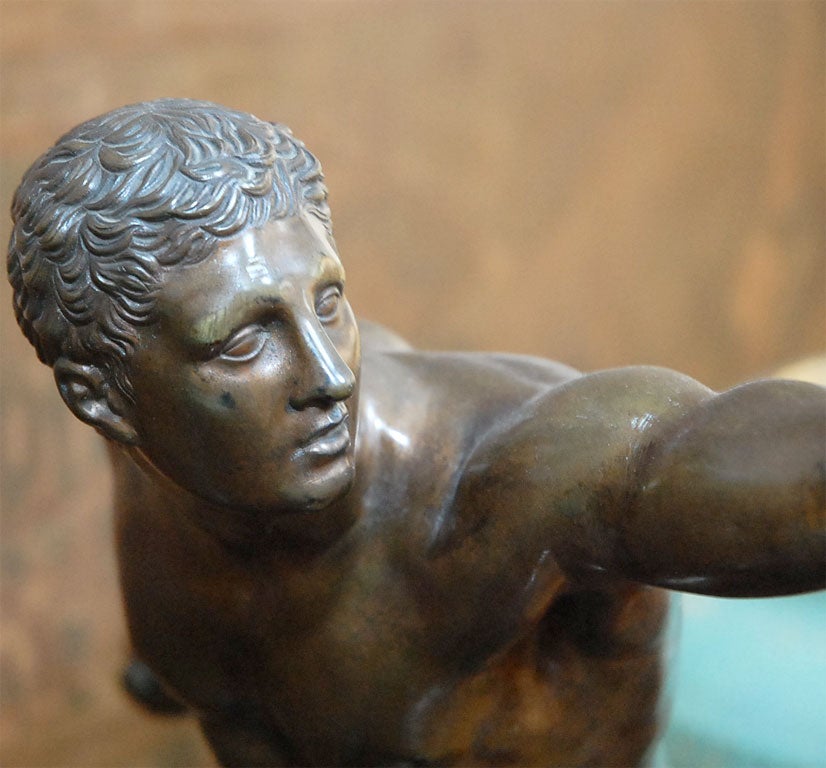 Carved French Bronze Borghese Gladiator, circa 1880