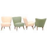 Set of 4 French 50's Slipper Chairs