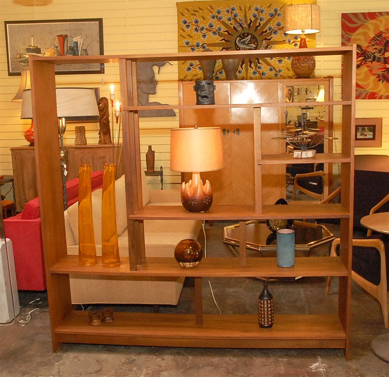 Very graphical bookshelf which can be a room divider as well.<br />
Note the finish of the joins. Perfectly executed.