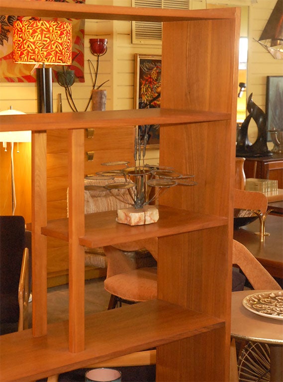 Solid Teak Danish Bookshelf / Room Divider 1