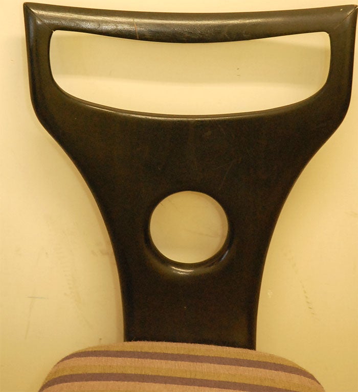 Mid-20th Century Ico Parisi Ebonized Wood Chair