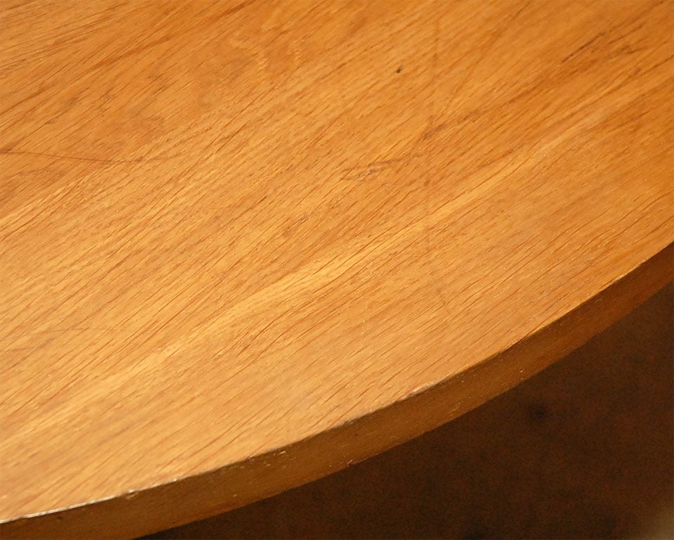 Jean Prouve Round Wooden Gueridon In Good Condition In Los Angeles, CA
