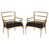 Pair of Neoclassical Club Chairs