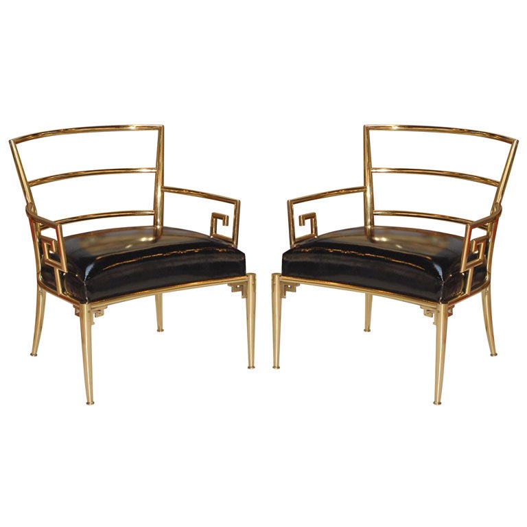 Pair of Neoclassical Club Chairs