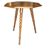 Vintage 3-Legged Marquetry-Top Table