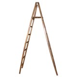 Antique Beech Wood Folding Ladder