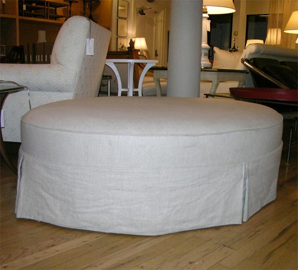 Tailored Oval Ottoman For Sale 1