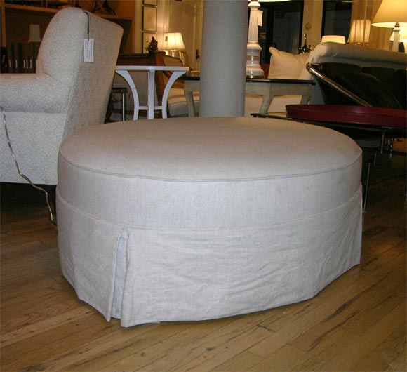 Tailored Oval Ottoman For Sale 2