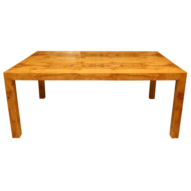 Burl wood table For Sale