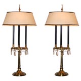 Vintage Pair Stiffel Brass Regency Lamps