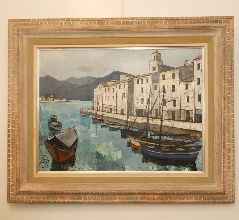 Large Charles Levier oil  painting on canvas