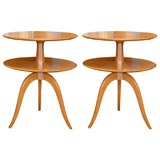 Pair of Paul Frankl side two tiers table for Brown & Saltman