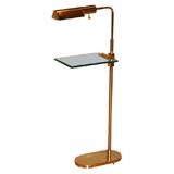 Casella Brass Floor Lamp with Glass Table top