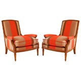 Exceptional Pair of Bergeres signed Maison Jansen