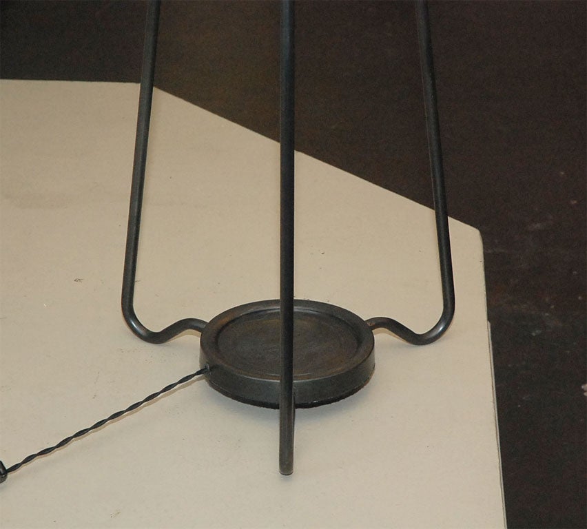 20th Century Iron Floor Lamp in the Style of Jean Royere