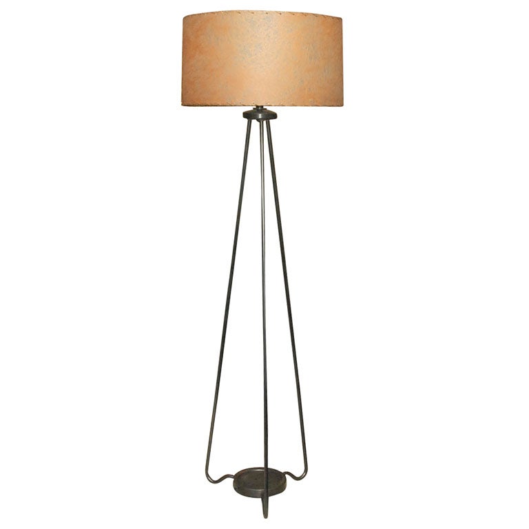 Iron Floor Lamp in the Style of Jean Royere