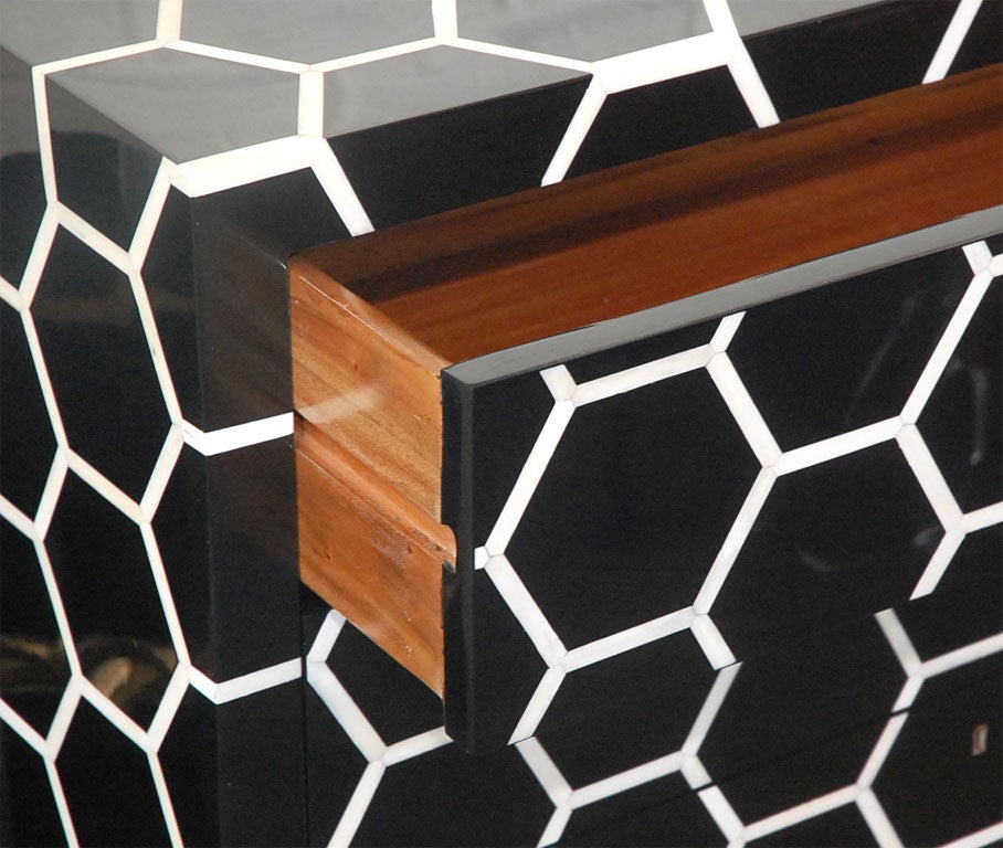 Black Lacquer and  Bone Chest 2