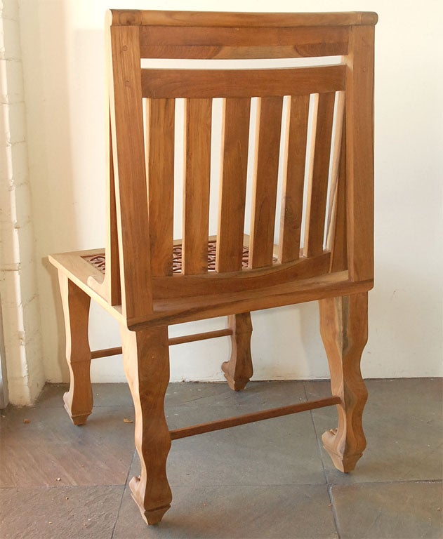Paar ägyptisch inspiriertes Teakholz  Stühle 6