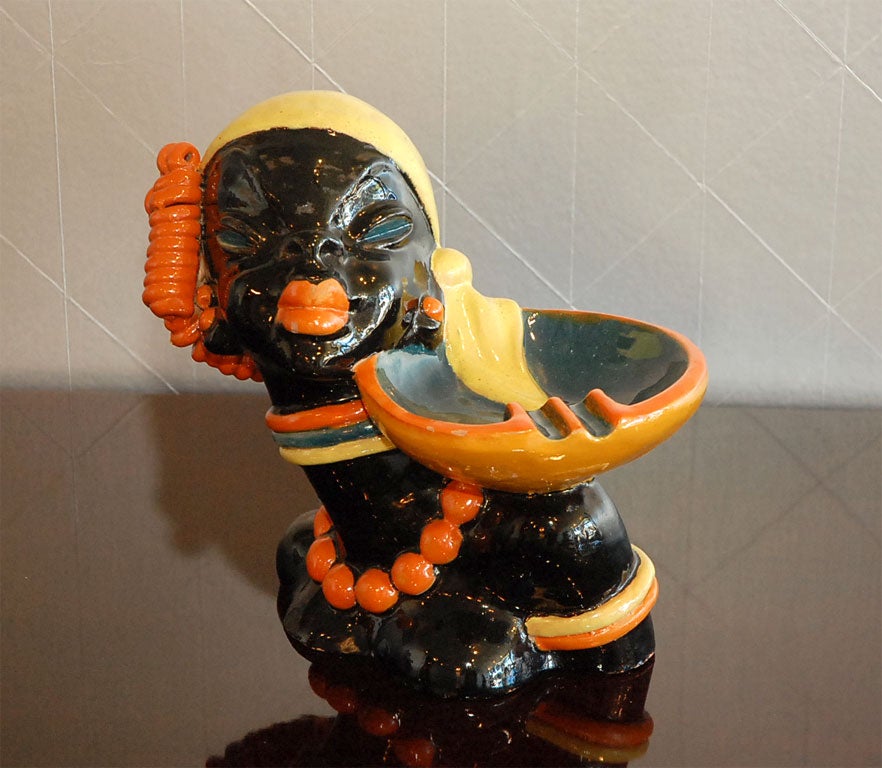 Hungarian ceramic bust of "Caribbean woman"