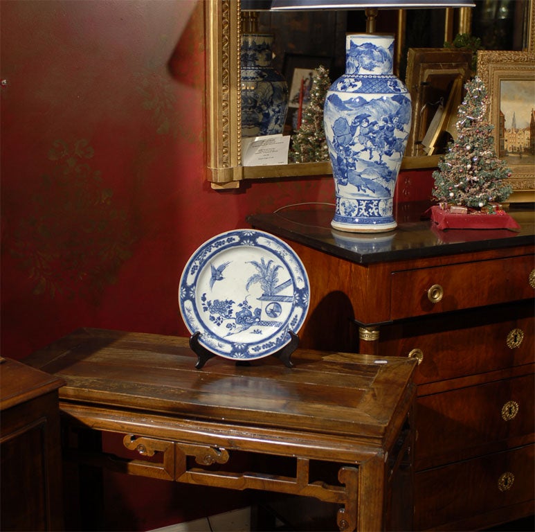 18th Century Chinese Blue and White Plate