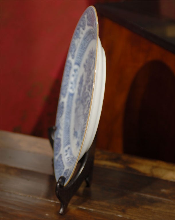 Large 18th C. Blue/White Plate For Sale 3