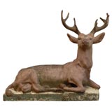 Vintage French Stone Decorative Deer