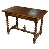 19th Century French Walnut Table Louis XIII Style