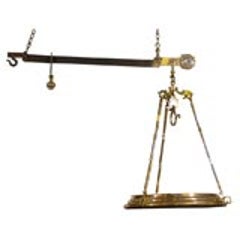 19th Century Italian Brass Scale for weighing cheese 5