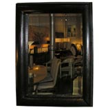 Large Mirror with Frame in Black Cobra by Karl Springer