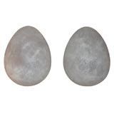Pair of Scavo Egg Table Lamps attributed to Cenedese