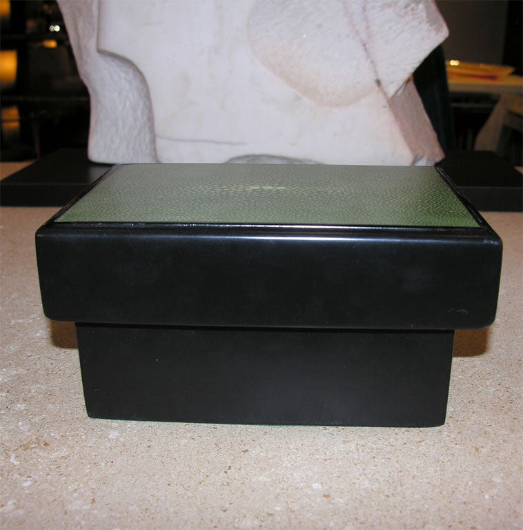 Box with Shagreen Lacquer Top by Karl Springer