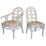 Set of 6 Lacquered Dining Chairs designed by Frances Elkins