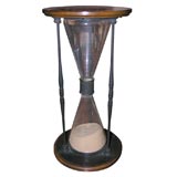 Giant 19th Century Wood 
Iron Hourglass