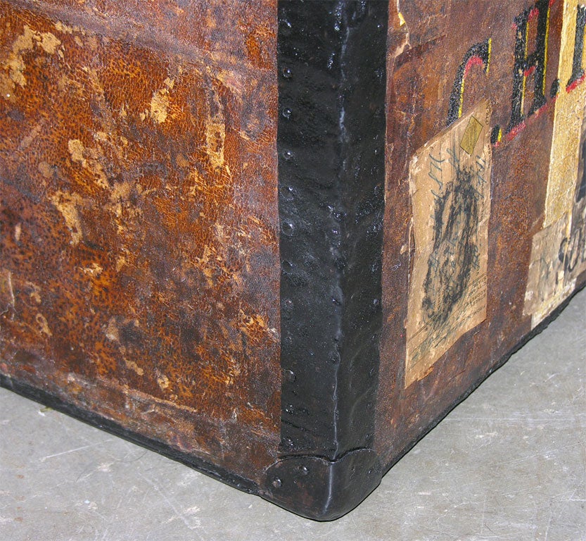 Rare LV cube steamer trunk with original insert. Hosts several original travel labels and all original hardware.