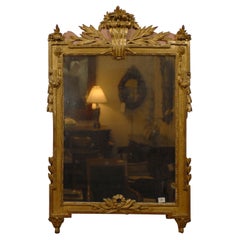 Louis XVI Period Mirror in Rose-paint & Gilt, France c. 1780